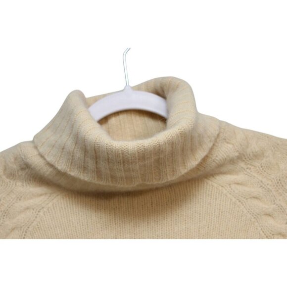 Vintage Turtle Neck Sweater Medium Lambs Wool Angora Rabbit Hair Classic Knit - Picture 8 of 13